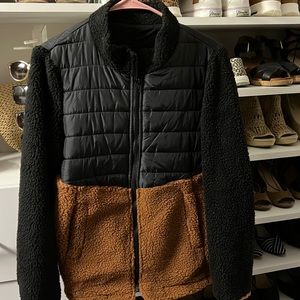 Black and Brown zip front Jacket